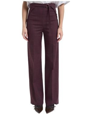 Patrizia Pepe Wide Trousers - Red