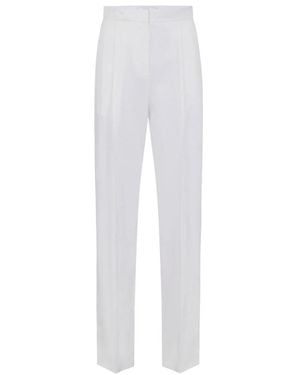 Elisabetta Franchi Wide Trousers - White