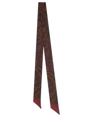 Etro Accessoires ,Bruin ,Paisleyina Sjaal - Paars