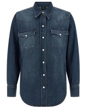 A.P.C. Shirts - Blue