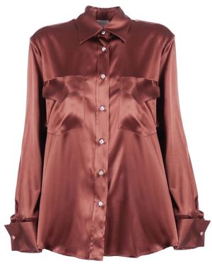 Mazzarelli Oxford Katoenen Overhemd - Rood