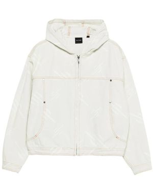 Daily Paper Jassen ,Wit ,Denim Hooded Denim Jacket