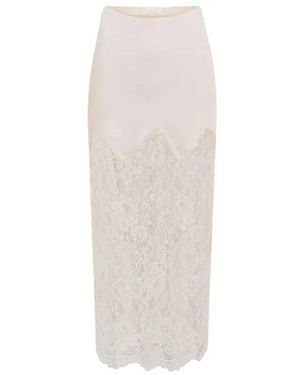 LoveShackFancy Maxi Skirts - Blanco