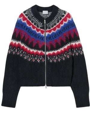 Closed Kurzer Reißverschluss-Strickjacke - Blau