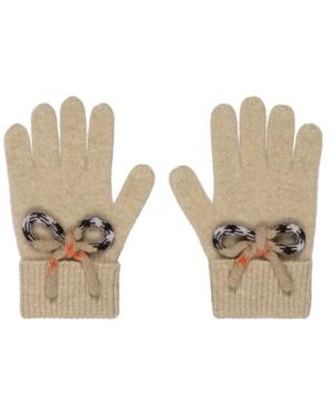 Burberry Accessoires ,Wol Check Strik Met Strik Van Wol En Kasjmier - Wit