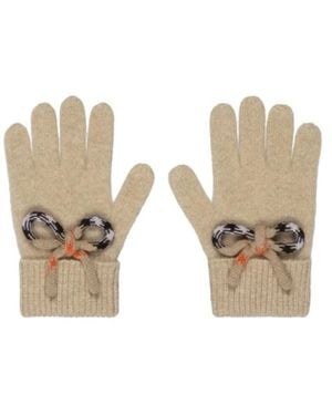 Burberry Accessoires ,Wol Check Strik Met Strik Van Wol En Kasjmier - Wit