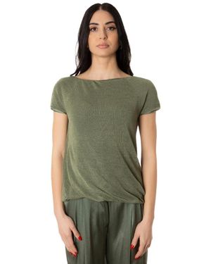 Semicouture Tops ,Groen ,Acetate T-Shirt