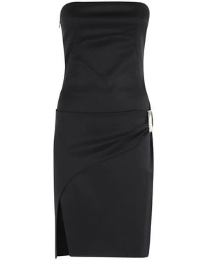 The Attico Elegantes Midi-Kleid - Schwarz