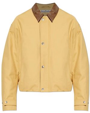 Acne Studios Jassen ,Katoen Double Cotton Satin Jacket - Geel