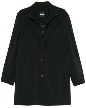 HUGO Single-Breasted Coats - Negro