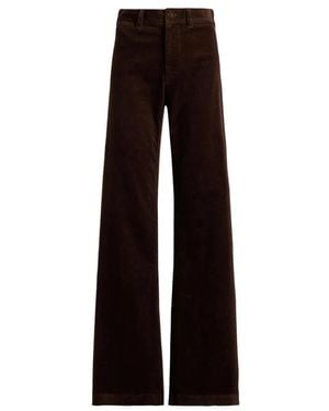 Ralph Lauren Broeken ,Bruin ,Katoen Woven Flare Pants - Zwart