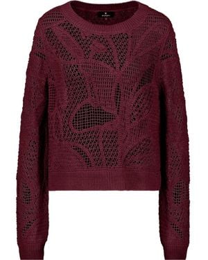 Monari Rundhals-Strickware - Lila
