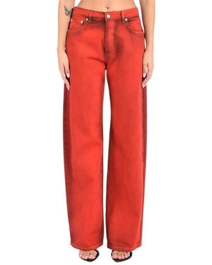 MSGM Loose-Fit Jeans - Rojo