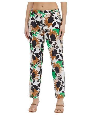 Giorgio Grati Broeken ,Veelkleurig ,Katoen Jungle Print Katoenen Broek - Groen