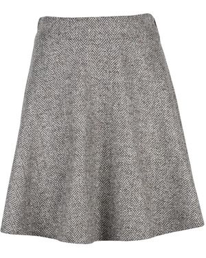 Brunello Cucinelli Mini Ausgestellter Rock - Grau