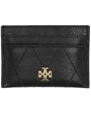 Tory Burch Accessoires ,Zwart ,Leer Charlie Quilted Card Case