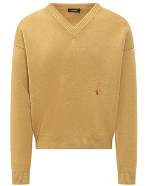 Willy Chavarria V-Ausschnitt Pullover - Gelb
