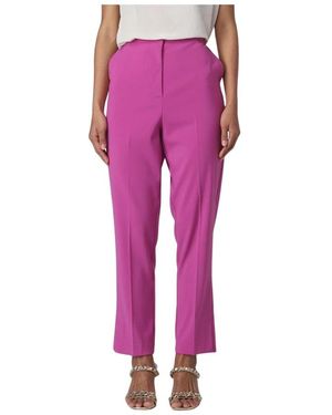 Patrizia Pepe Straight Trousers - Purple