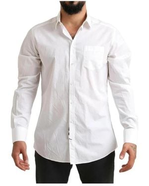 Dolce & Gabbana Klassiek Poplin Overhemd - Wit