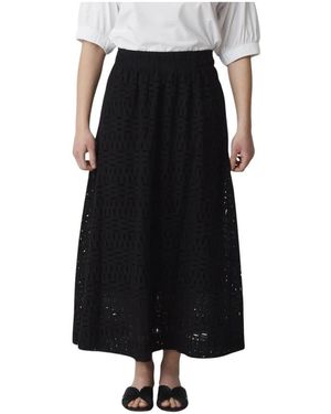 Alpha Studio Maxi Skirts - Negro