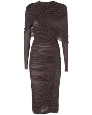Magda Butrym Midi Jurk - Bruin
