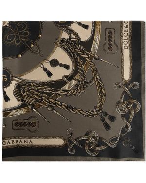 Dolce & Gabbana Accessoires ,Groen ,Zijden Sjaal