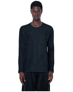 Y-3 Long Sleeve T-Shirts - Blue