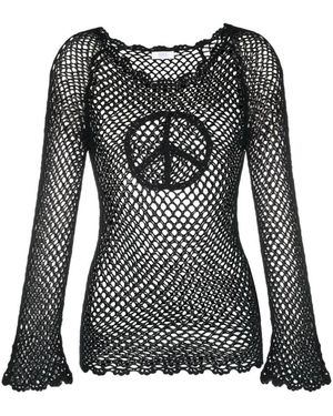 ERL Handgebreide Peace Top - Zwart
