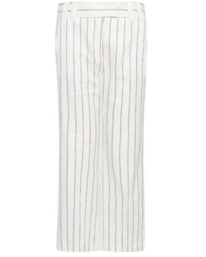 Marella Straight Trousers - Blanco