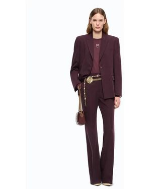 Pinko Broeken ,Rood ,Polyester Petalo Wide Broeken - Paars