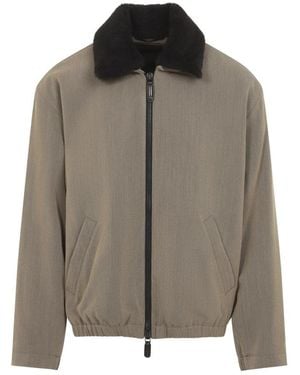 Giorgio Armani Bomber Jackets - Brown