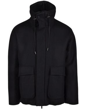 Hevò Wollmischung jacke - Schwarz