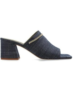 MARIA LUCA Heeled Mules - Blue