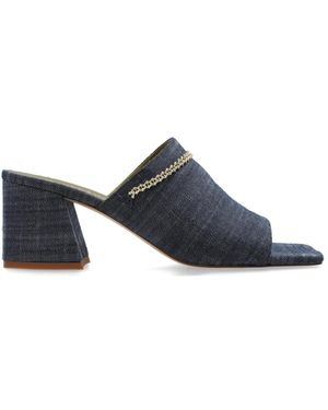 MARIA LUCA Schoenen ,Blauw ,Leer Hak Slippers