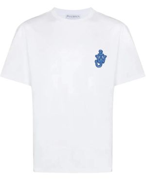 JW Anderson Magliette con logo patch - Bianco