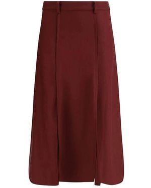 Crida Milano Midi Skirts - Red