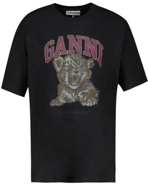 Ganni T-Shirts - Negro