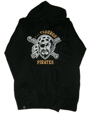 Majestic Filatures Hoodies & Sweatvesten ,Zwart ,Katoen Pittsburgh Pirates Zwart