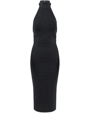 retroféte Kleedjes ,Zwart ,Runa Lange Viscose Jurk