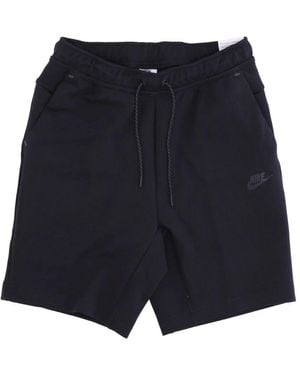 Nike Tech Fleece Schwarze Tracksuit Shorts - Blau