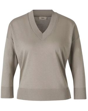 Herno V-Neck Knitwear - Grijs