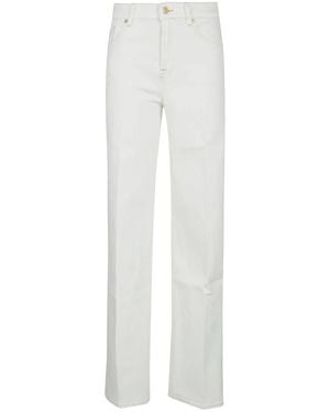 7 For All Mankind Straight Jeans - White