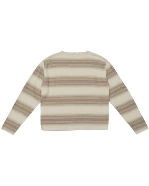 AURALEE Round-Neck Strickwaren - Natur