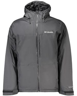 Columbia Fitness ,Zwart ,Polyester Jas Met Capuchon Met Lange Mouwen - Grijs