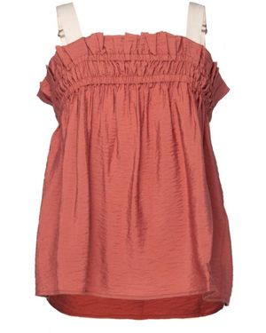 8pm Crinkled Viscose Top - Roze