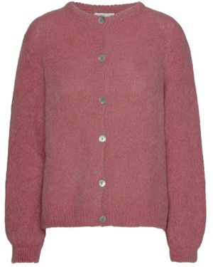 American Dreams Truien & Vesten ,Roze ,Wol Susan Alpaca Cardigan - Paars