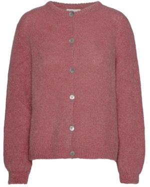 American Dreams Truien & Vesten ,Roze ,Wol Susan Alpaca Cardigan - Paars