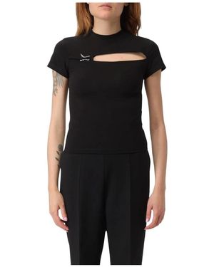 Tシャツ・カットソー HELIOT EMIL Woman T-Shirt Black 13078 BLK01 HELIOT EMIL logo-print Cotton T-shirt | Black | FARFETCH