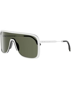 Fendi Accessoires ,Grijs ,Eclipse Shield Zonnebril - Groen