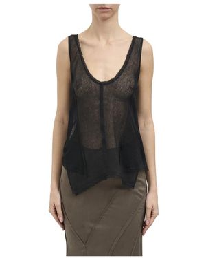 Yehuafan Tops ,Zwart ,Linnen Tanktop
